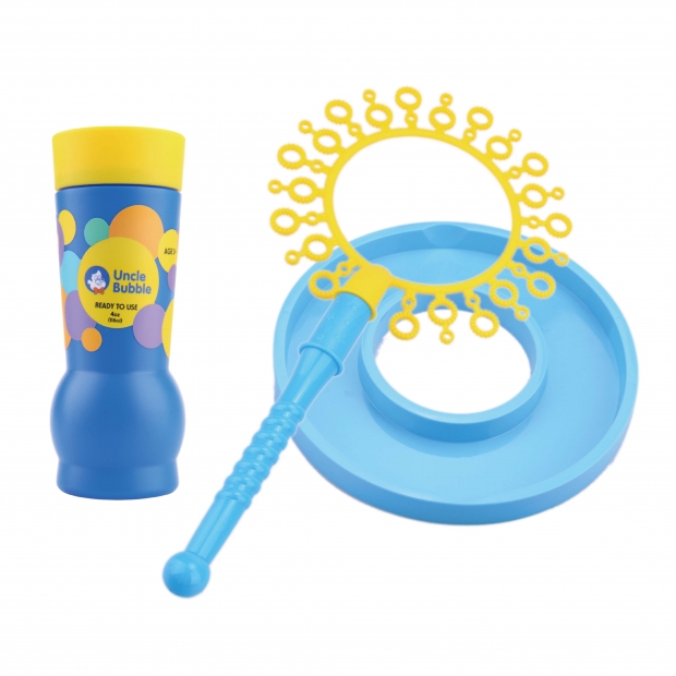  Uncle Bubble Fun Confetti Bubbler - Kids Bubble Blower with  World Record Best Bubble Toy and Solution